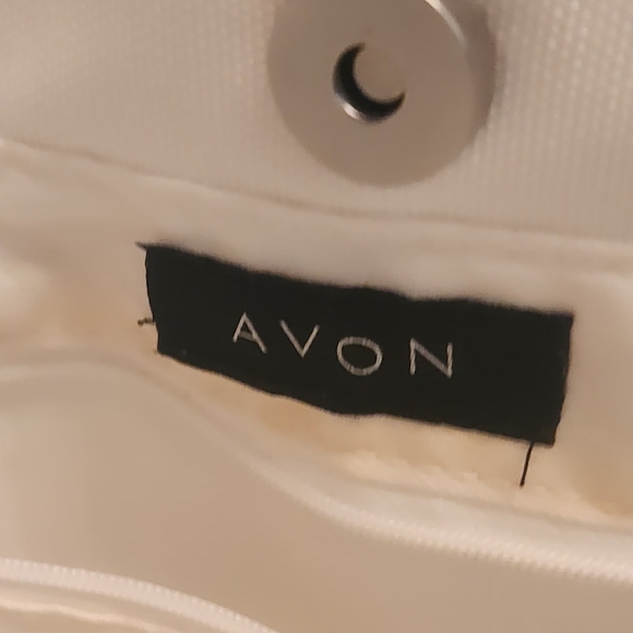 Tropical Palm Print Tote Bag - Pink and Black By Avon NWOT - Picture 6 of 6